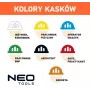 NEO TOOLS 97-210 Integrierter Sicherheitshelm mit Mesh-Visier und Gehörschutz, Orange