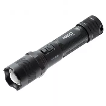 NEO TOOLS 99-035 COB LED Stirnlampe mit Bewegungssensor, 300 lm, IPX4, USB-C, verstellbarer Winkel, Magnetfuß