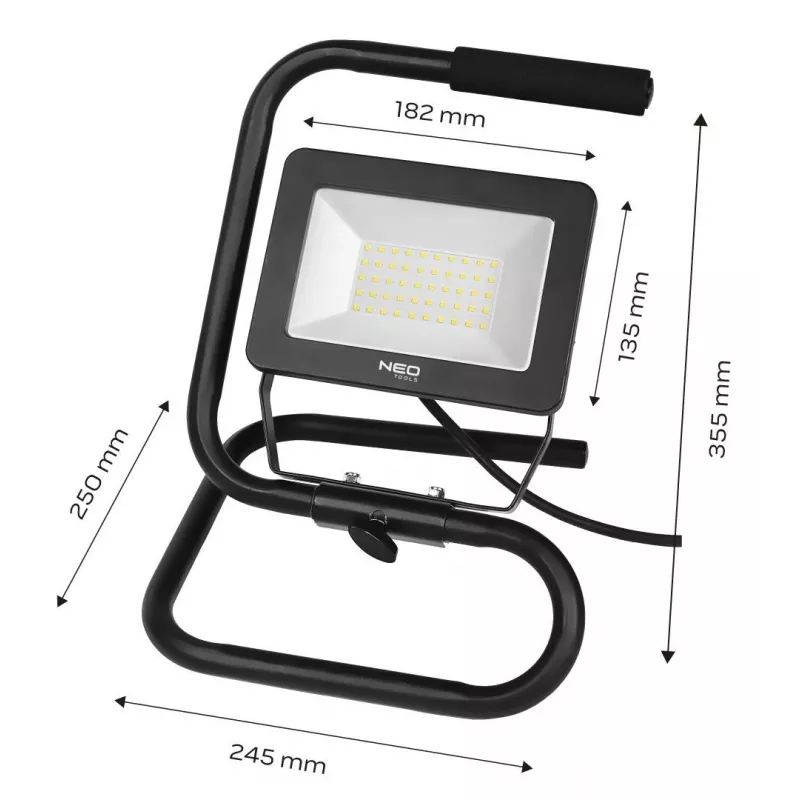 NEO TOOLS 99-063 20W COB LED Akku-Arbeitsscheinwerfer 1800lm IP65 mit Powerbank