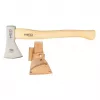 NEO TOOLS Buschmesser-Beil in Scheide 400g | Geschmiedeter Kohlenstoffstahl, Hickory-Griff