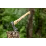 NEO TOOLS Buschmesser-Beil in Scheide 400g | Geschmiedeter Kohlenstoffstahl, Hickory-Griff