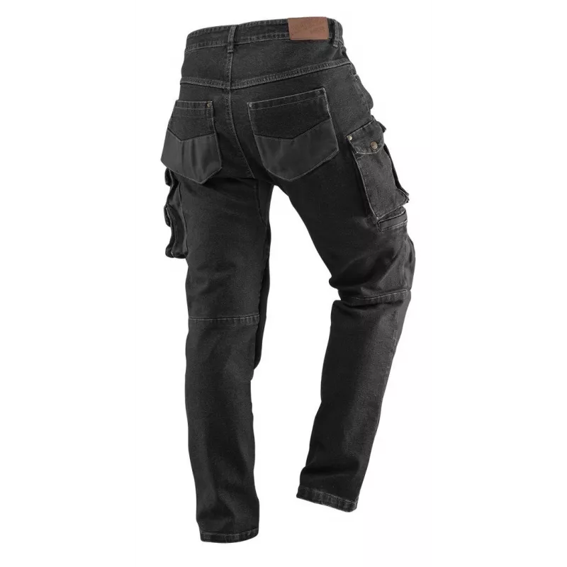 NEO TOOLS DENIM Arbeitshose, Schwarz, Größe L