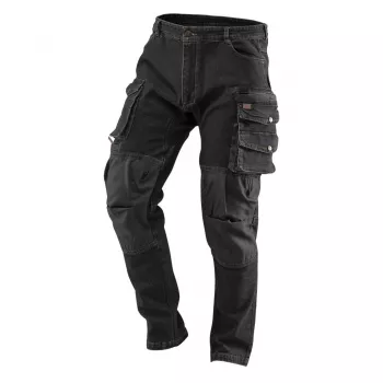 NEO TOOLS DENIM Arbeitshose, Schwarz, Größe L