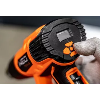 NEO TOOLS Heißluftgebläse 2000W mit LCD-Display, 50°C & 70-600°C, 4 Düsen, Schaber, Tragekoffer
