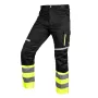 NEO TOOLS Warnschutzhose mit Knieschutztaschen, Schwarz/Gelb, XXL