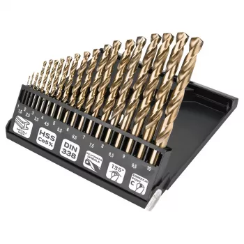 NEO TOOLS HSS-Co Metallbohrer-Set 1,0-10,0 mm, 19-teilig