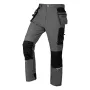 NEO TOOLS Mix&Match 4-Wege-Stretch-Arbeitshose mit Cordura-Verstärkung, Grau/Schwarz, Größe M