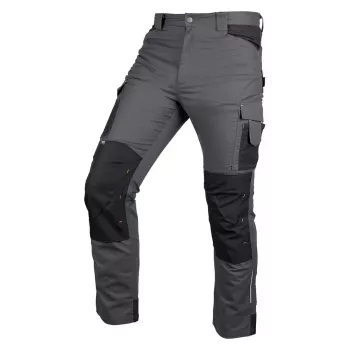 NEO TOOLS Mix&Match Arbeitshose Canvas mit Cordura-Verstärkungen Grau/Schwarz Größe S