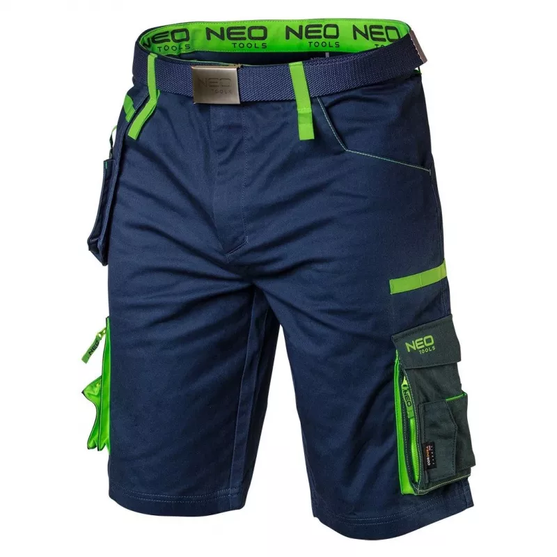 NEO TOOLS PREMIUM Herren-Shorts aus Baumwollmischung mit Stretch, XXXL, Schwarz