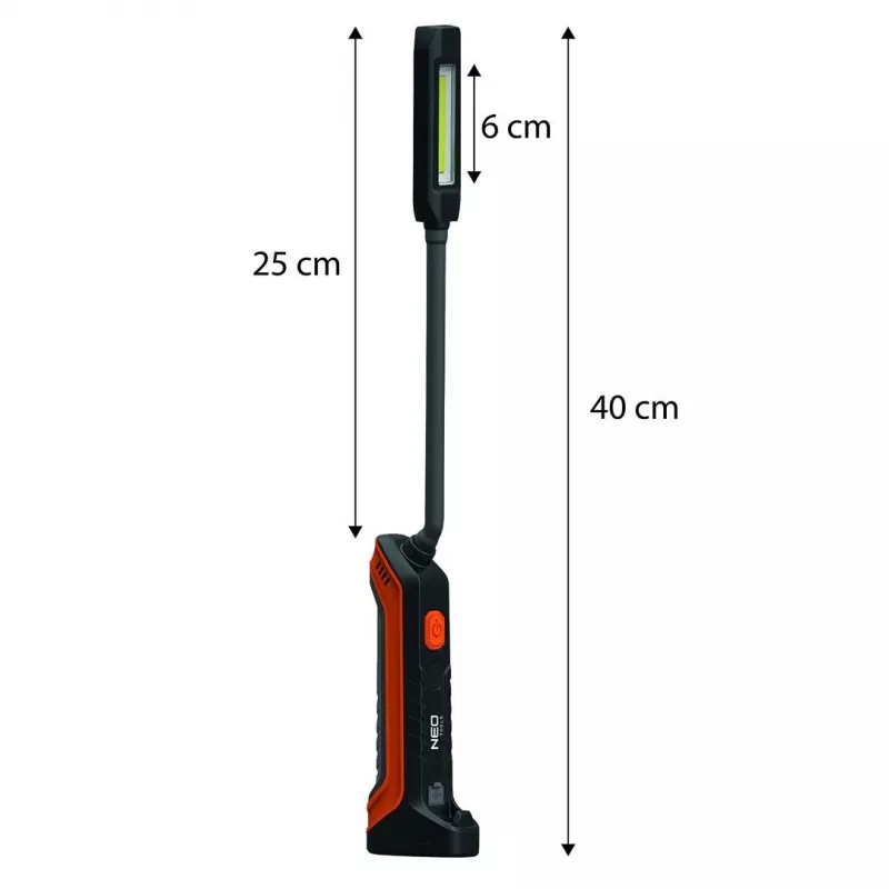 NEO TOOLS Akku-Inspektionsleuchte 400 lm COB + Taschenlampe 99-102