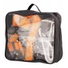 NEO TOOLS Sicherheits-Set mit Sicherungsseil – PROTEKT P-01 Auffanggurt, 2m Kernmantelseil, Stahlkarabiner, EN 361/354/363, CE 0082