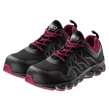 NEO TOOLS Damen-Sicherheitsschuhe S1P SRC ohne Metall, Größe 39, Schwarz, CE-zertifiziert