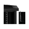 NETRACK 019-180-645-022 Wand-/Hängegehäuse 19 inch 18U 450mm Glastür Schwarz Abnehmbare Seitenwände