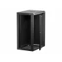 NETRACK 019-180-645-022 Wand-/Hängegehäuse 19 inch 18U 450mm Glastür Schwarz Abnehmbare Seitenwände