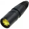 Neutrik NE8MX-B-1 etherCON Kabelstecker-Träger - Schwarz verchromtes Gehäuse, RJ45-Schutz