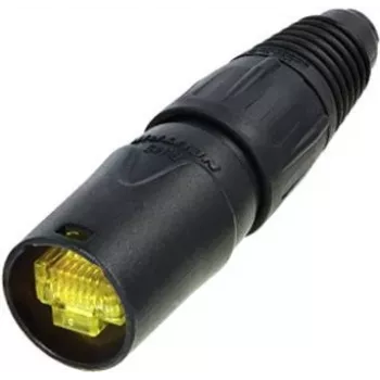 Neutrik NE8MX-B-1 etherCON Kabelstecker-Träger - Schwarz verchromtes Gehäuse, RJ45-Schutz