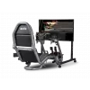 Next Level Racing Bodenständer - Freistehender Einzelmonitorständer mit Rundrohr - Bis zu 65 Zoll - Höhenverstellung, Neigung - Maximale Tragfähigkeit 50 kg - Schwarz