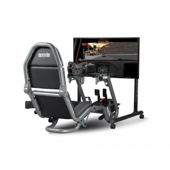 Next Level Racing Bodenständer - Freistehender Einzelmonitorständer mit Rundrohr - Bis zu 65 Zoll - Höhenverstellung, Neigung - Maximale Tragfähigkeit 50 kg - Schwarz