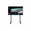 Next Level Racing Bodenständer - Freistehender Einzelmonitorständer mit Rundrohr - Bis zu 65 Zoll - Höhenverstellung, Neigung - Maximale Tragfähigkeit 50 kg - Schwarz