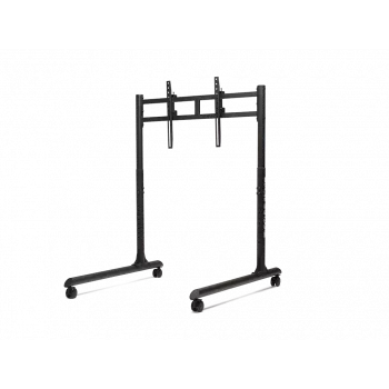 Next Level Racing Bodenständer - Freistehender Einzelmonitorständer mit Rundrohr - Bis zu 65 Zoll - Höhenverstellung, Neigung - Maximale Tragfähigkeit 50 kg - Schwarz