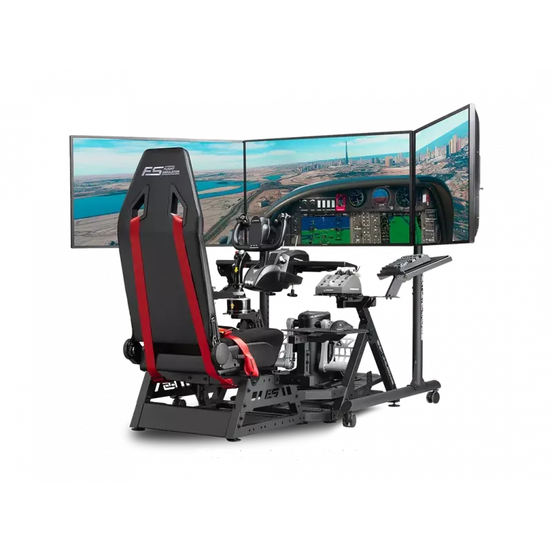 Next Level Racing Bodenständer Freistehender Einzelmonitorständer mit Rundrohr für bis zu 3x43 Zoll Höhenverstellung Neigung Max. Tragfähigkeit 50 kg Schwarz