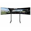 Next Level Racing Bodenständer Freistehender Einzelmonitorständer mit Rundrohr für bis zu 3x43 Zoll Höhenverstellung Neigung Max. Tragfähigkeit 50 kg Schwarz