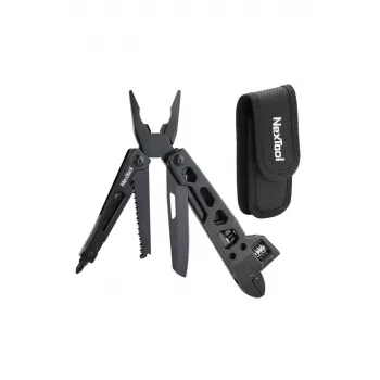NEXTOOL Multitool Vanguard Schraubenschlüssel NE20131 15-in-1 Edelstahl EDC Multitool mit verstellbarem Schraubenschlüssel, Zange, Messer, Säge, Schraubendreher, Glasbrecher, Nylonetui
