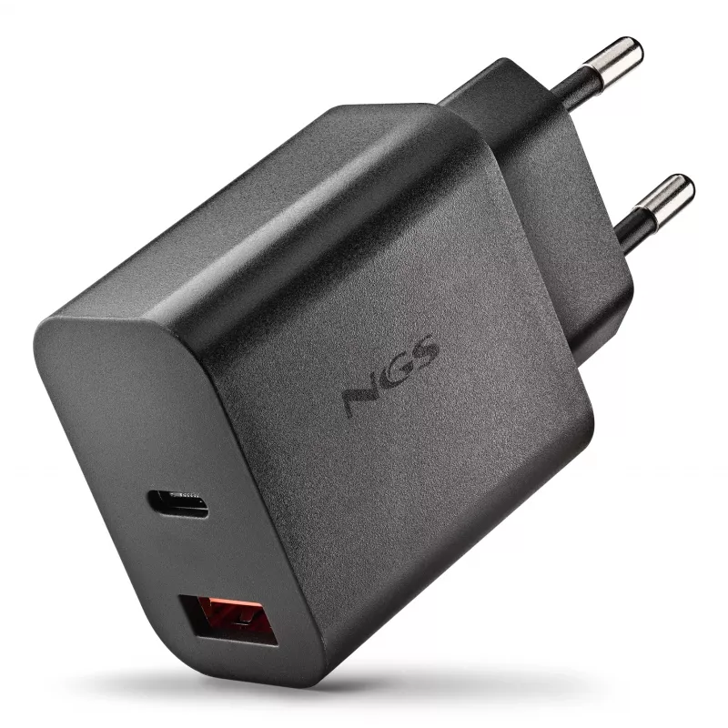 NGS ERA 30W USB-C + USB-A Ladegerät (Schwarz)
