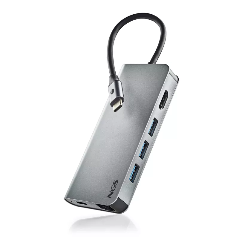 NGS Wonder Dock 8 Portable USB-C 3.0 Docking Station (Silber)