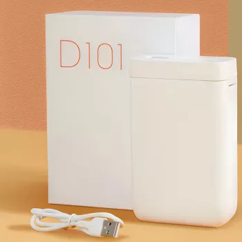 Niimbot D101 Tragbarer Thermodrucker für Etiketten, 203 dpi, Bluetooth, Weiß