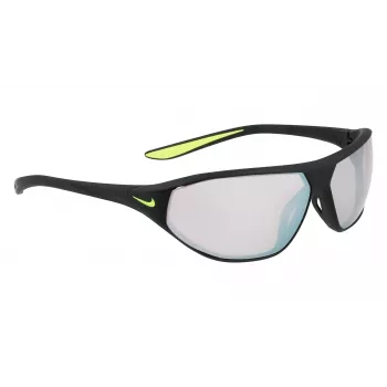 NIKE AEROSWIFTEDQ0 Unisex Sport Sonnenbrille - Matt Schwarz, Grau getönt, 65mm Glas
