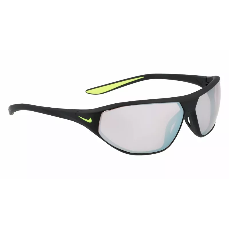 NIKE AEROSWIFTEDQ0 Unisex Sport Sonnenbrille - Matt Schwarz, Grau getönt, 65mm Glas