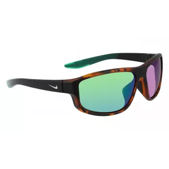 Nike Brazen Fuel MDJ Sonnenbrille - Schwarzer Rahmen, graues Glas mit silbernem Flash-Spiegel