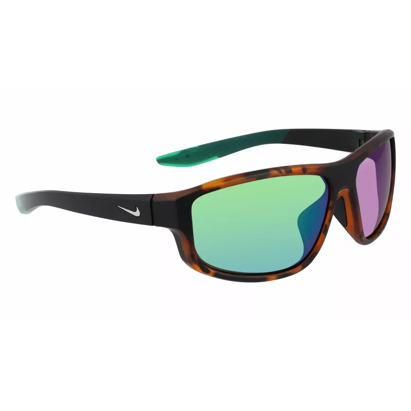 Nike Brazen Fuel MDJ Sonnenbrille - Schwarzer Rahmen, graues Glas mit silbernem Flash-Spiegel