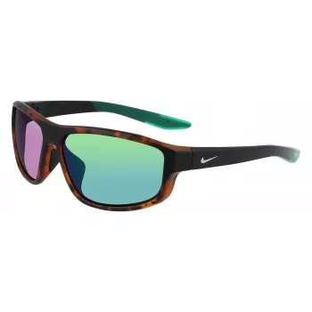 Nike Brazen Fuel MDJ Sonnenbrille - Schwarzer Rahmen, graues Glas mit silbernem Flash-Spiegel