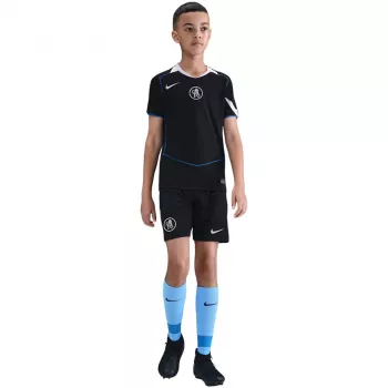 Nike Chelsea FC 2025/26 Stadium Auswärtstrikot Kinder Fußballtrikot Schwarz L