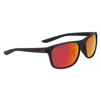 NIKE ENDURE MFJ Unisex Sportbrille - Matt Schwarzer Rahmen, Graue Gläser, 59 mm