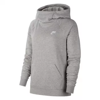 Nike Essentials Damen Fleece-Sweatshirt mit Stehkragen Dark Grey Heather Größe S