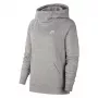 Nike Essentials Damen Fleece-Sweatshirt mit Stehkragen Dark Grey Heather Größe S