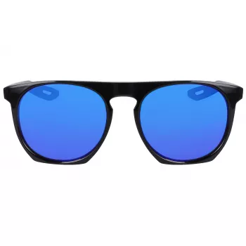 NIKE FLATSPOTXXIIM Unisex Sonnenbrille - Schwarzer Rahmen, Rauchgraue Gläser, 52/20/145 mm