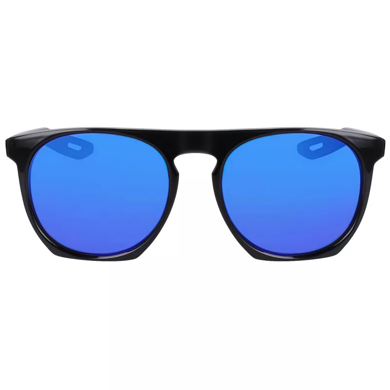 NIKE FLATSPOTXXIIM Unisex Sonnenbrille - Schwarzer Rahmen, Rauchgraue Gläser, 52/20/145 mm