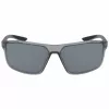 NIKE WINDSTORMC46 Herren Sport-Sonnenbrille - Matt Schwarz/Grau - 65mm Glas - 100% UV-Schutz
