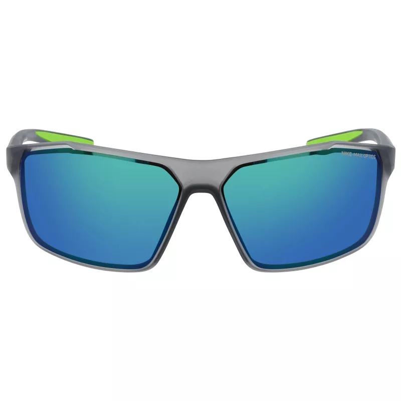 NIKE WINSTORMMCW4 Herren-Sonnenbrille - Matt schwarzer Rahmen, rauchgraue Gläser, 65 mm Glasbreite