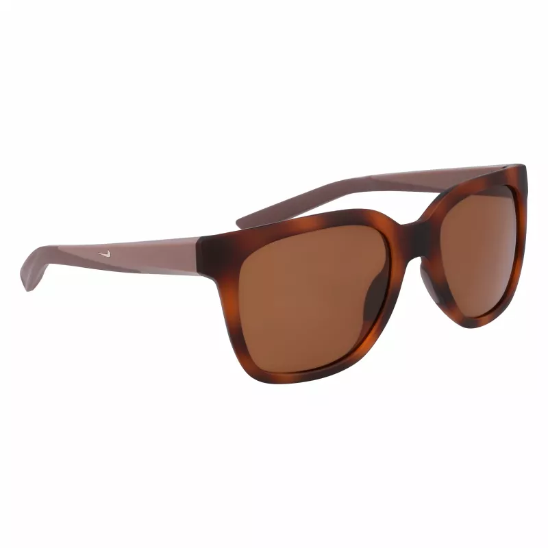 NIKE Damen NKFV2412-203 Sonnenbrille Dunkelbraun Quadratischer Rahmen Braune getönte Gläser 51/18/135 mm
