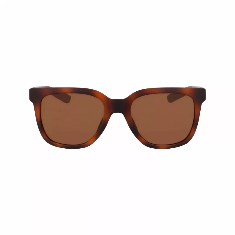 NIKE Damen NKFV2412-203 Sonnenbrille Dunkelbraun Quadratischer Rahmen Braune getönte Gläser 51/18/135 mm