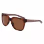 NIKE Damen NKFV2412-203 Sonnenbrille Dunkelbraun Quadratischer Rahmen Braune getönte Gläser 51/18/135 mm