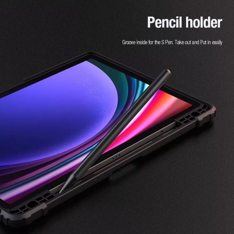 Nillkin Bumper Leather Case Pro für Samsung Galaxy Tab S9 - Schwarz