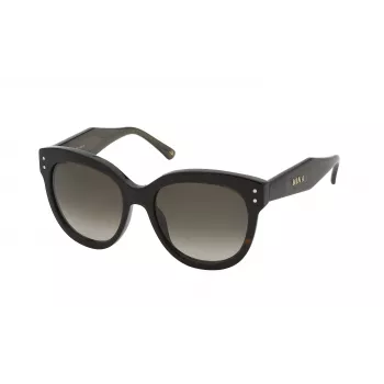 NINA RICCI Damen Butterfly-Sonnenbrille SNR324550909 Havana Acetat Braun Verlaufsglas 55/18/140 mm