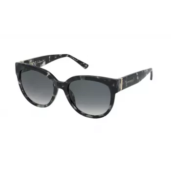 NINA RICCI Damen Katzenaugen-Sonnenbrille SNR26154096N Havana Acetat Braun Verlaufsgläser 54/19/135 mm