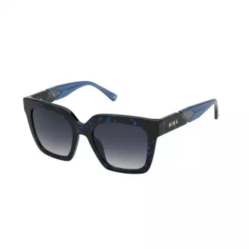 Nina Ricci Damen-Katzenaugensonnenbrille SNR318520VBG - Havanna-Acetatrahmen, braune Verlaufsgläser, 52 mm